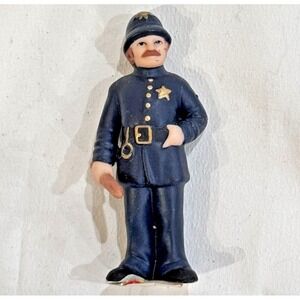 VTG Lefton Colonial Village Officer Casey Police Figurine #07330 Christmas Cop